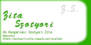 zita szotyori business card